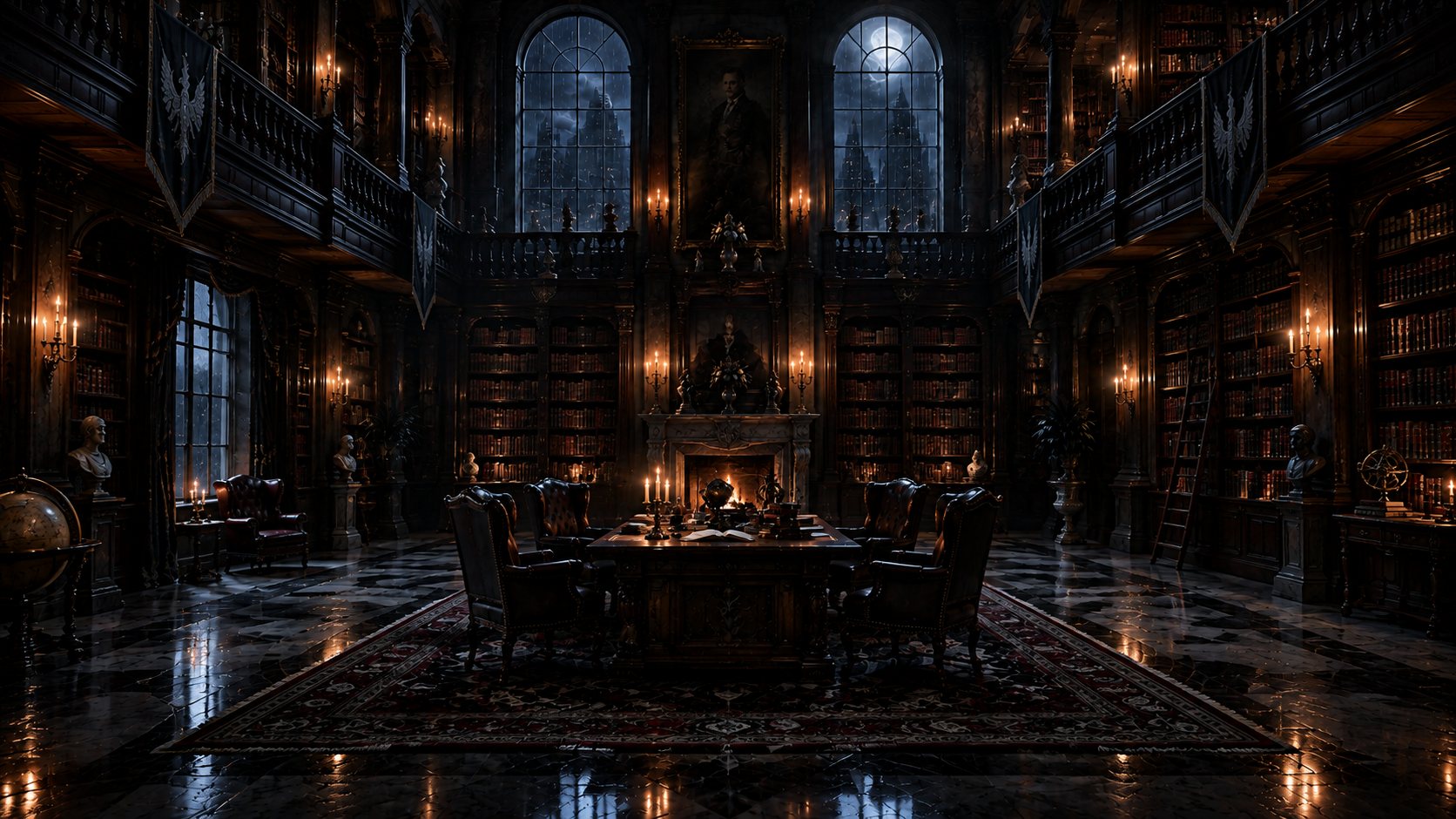 The library of the house